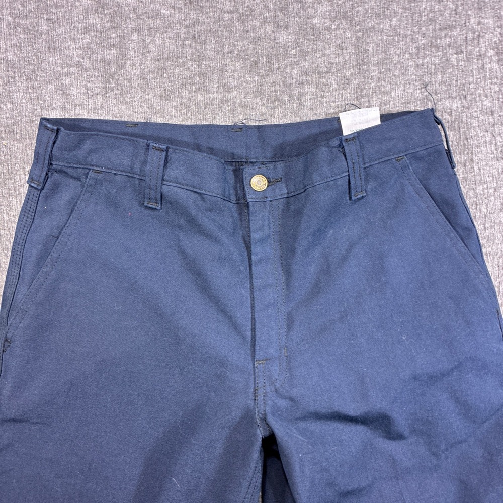 Workrite FR Work Pants Mens 32x30 Navy Blue Nomex Flame Resistant 402NX75MN - Picture 3 of 13